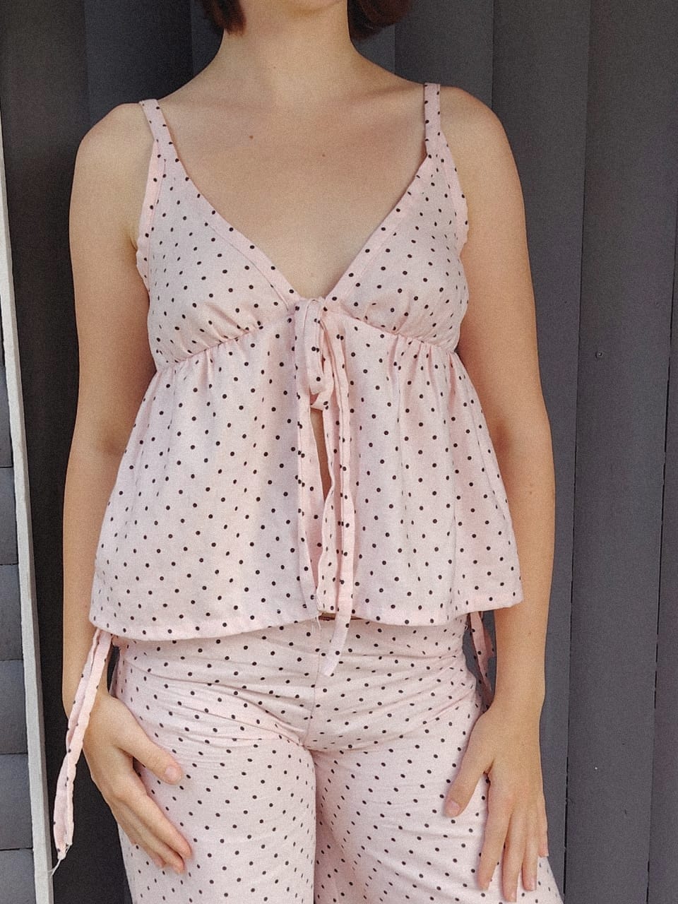 Macaron Delight Tie Top